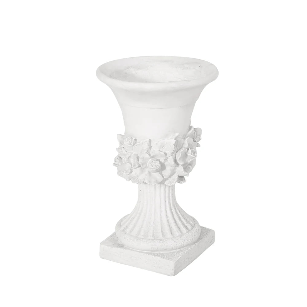 Antique White Garden Urn Planter for Elevated Display