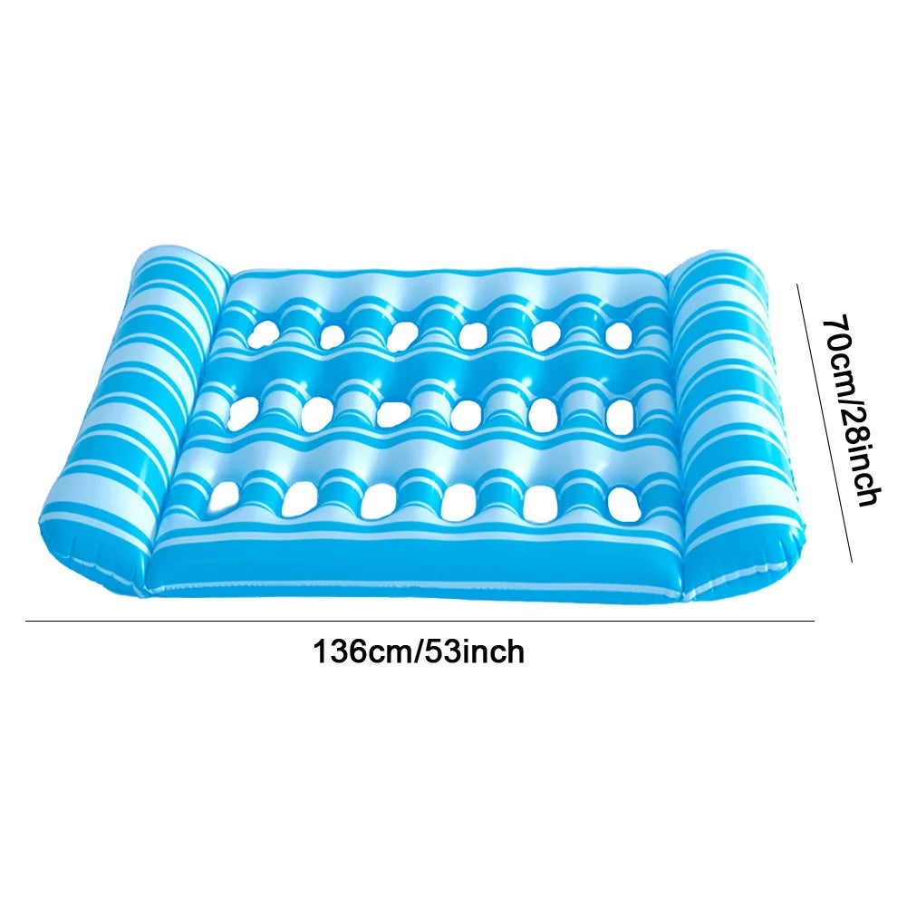 Inflatable Floating Pool Mattress Hammock Lounger Recliner Chair For Adults
