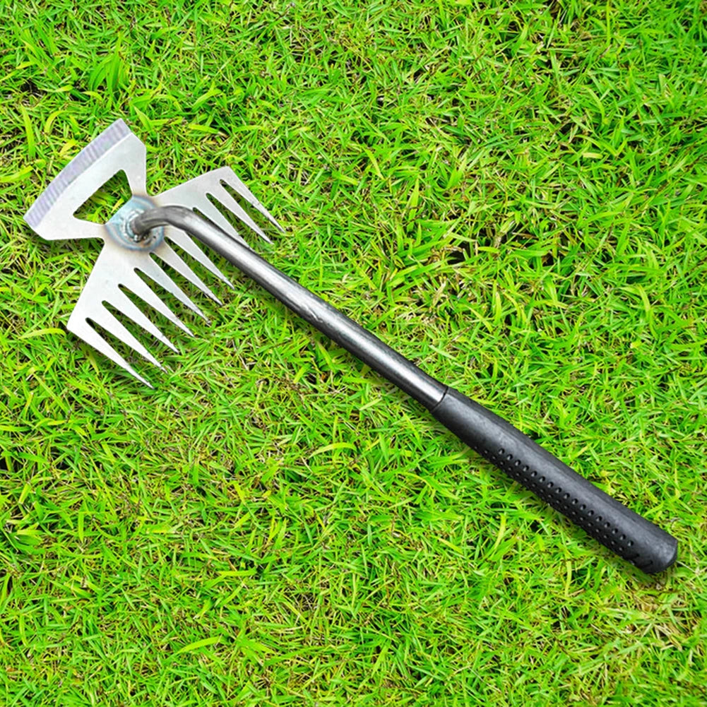 Multifunctional Garden Rake And Hand Weeder Weed Puller For Soil Loosening
