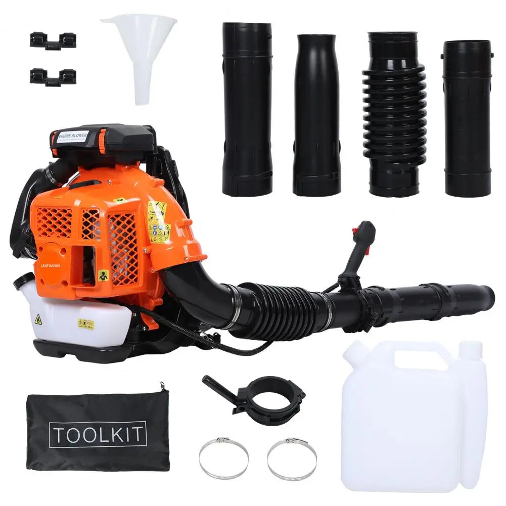 80cc Backpack Gas Leaf Blower 900 CFM Powerful Clearing