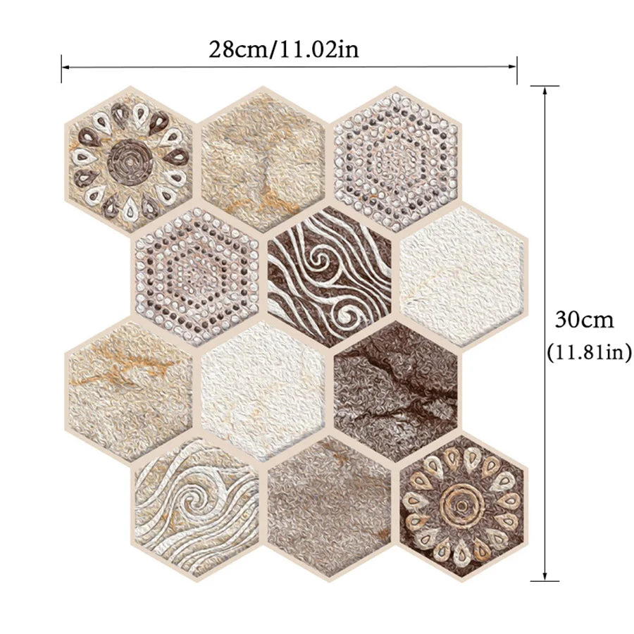 Self Adhesive Vinyl Wall Stickers Abstract Pattern 30x28cm