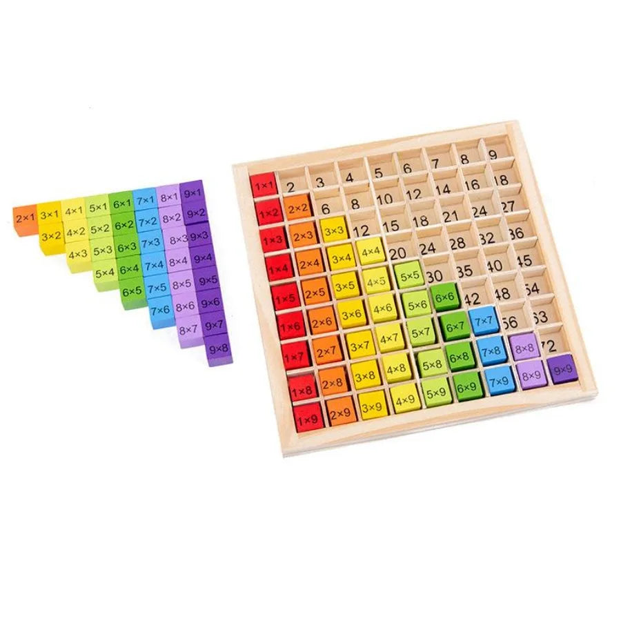Wooden Math Toys For Kids 99 Multiplication Table Arithmetic Learning Aids
