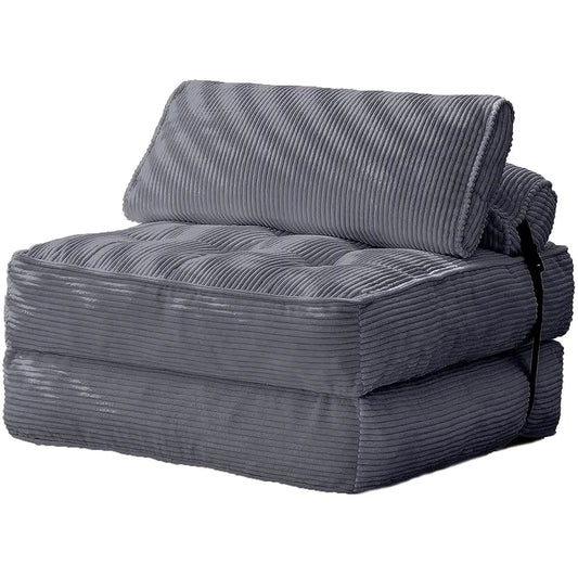 Folding Sofa Bed Convertible Chair With Corduroy Fabric
