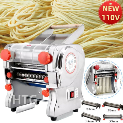 550W Electric Pasta Maker Noodle Machine Stainless Steel Dual Knife