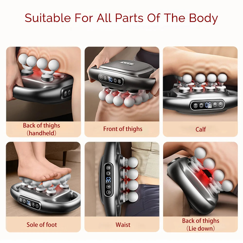 16 Head Fascia Gun High Frequency Vibration Massage For Back Neck Shoulders