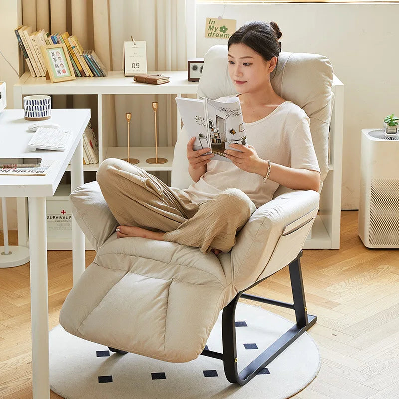 Sofa Chair Recliner With Large Seat Cushions And Adjustable Backrest For Bedroom