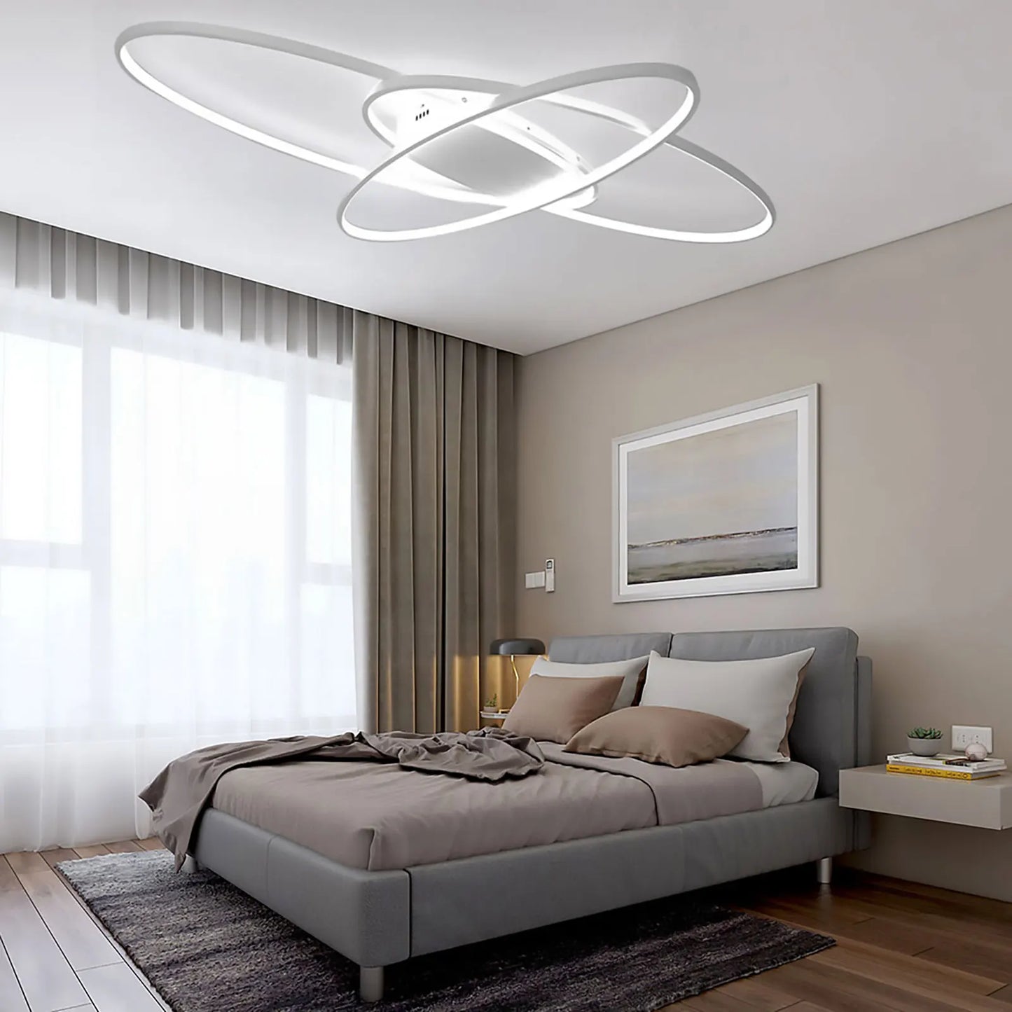 Geometric Modern Ceiling Light With Multifunctional Design