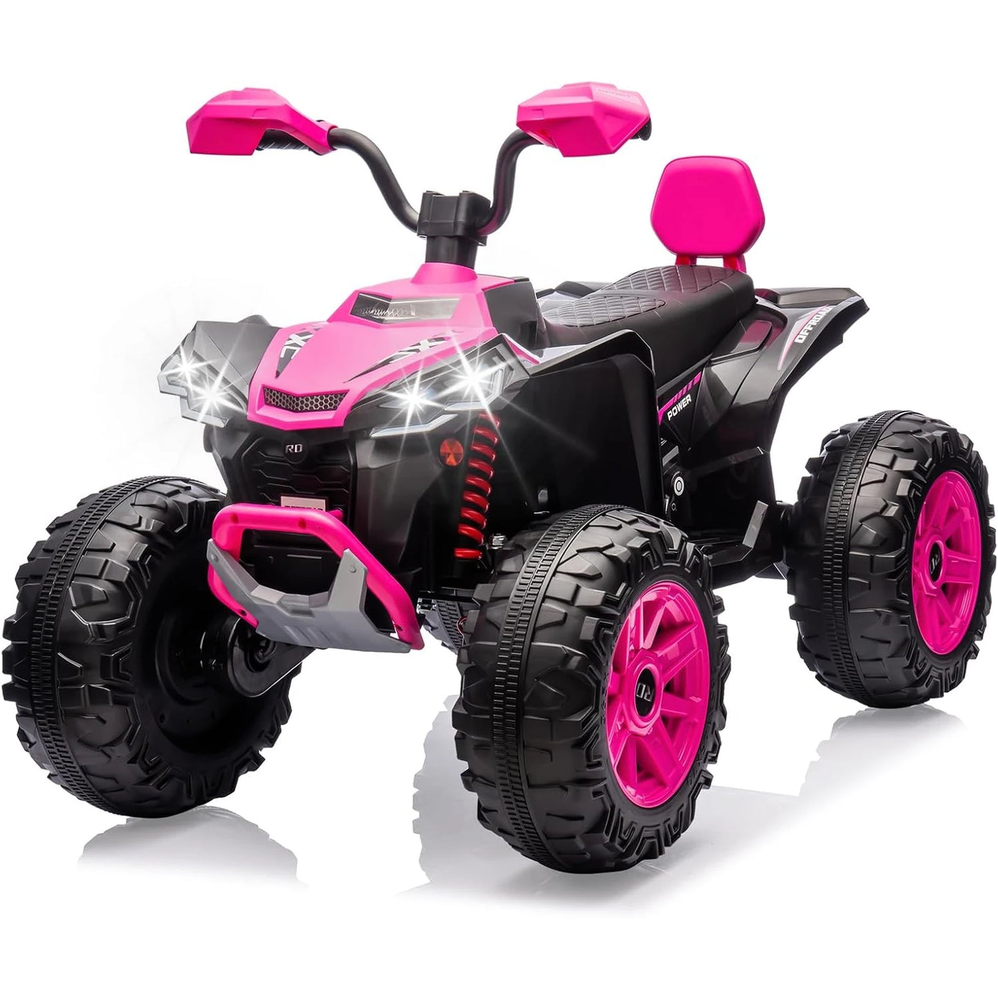 24V Kids Electric ATV Two Seater With Dual 550W Motors LED Lights Music Player