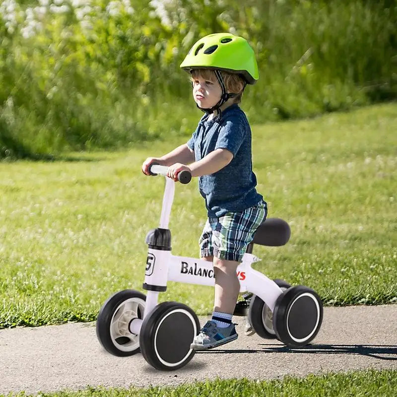 Three Wheel Balance Bike Ride On Toy For Kids Aged 3 To 6 Unisex Without Pedals