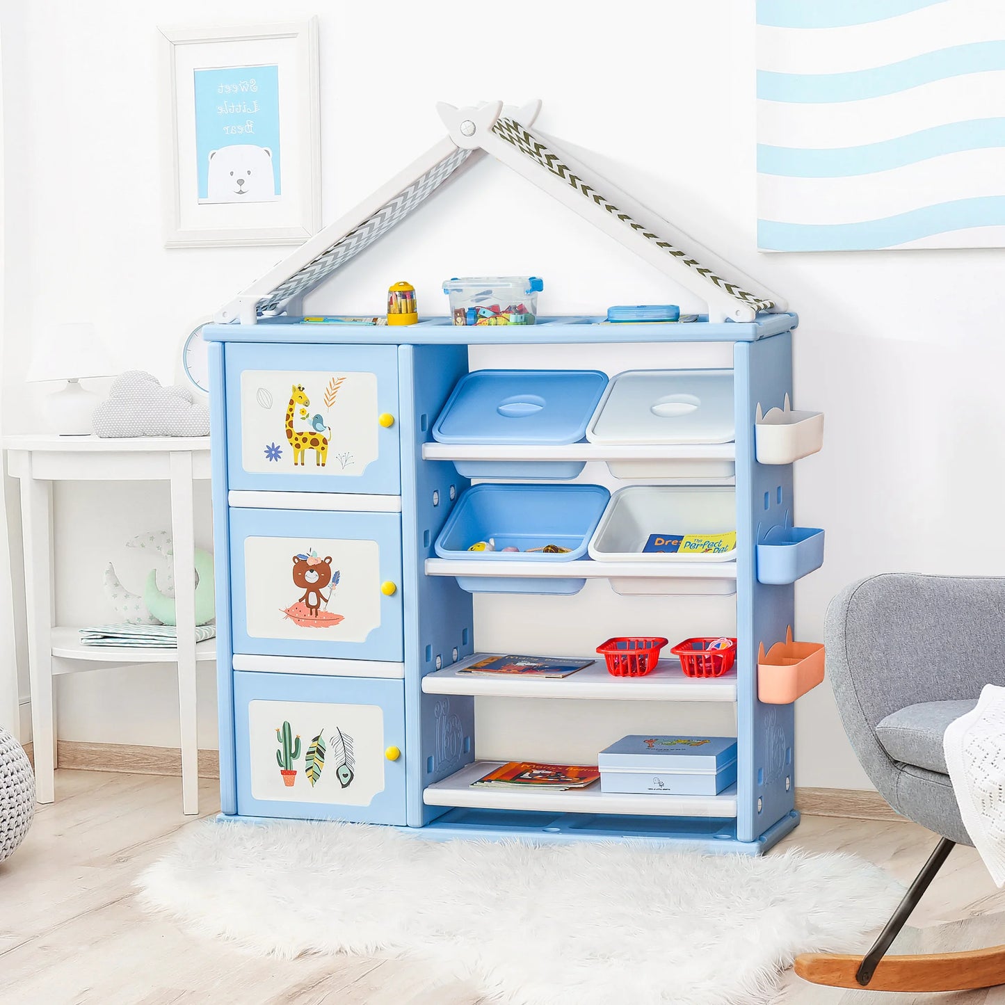 Multi Style Kids Shelf Organizer for Bedroom and Toy Storage