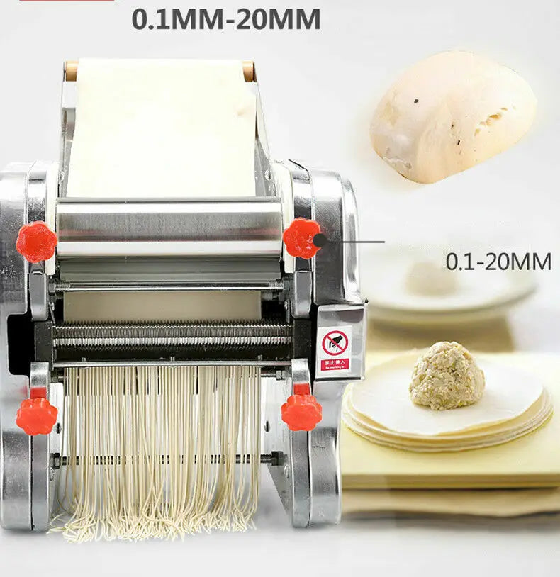 550W Electric Pasta Maker Noodle Machine Stainless Steel Dual Knife