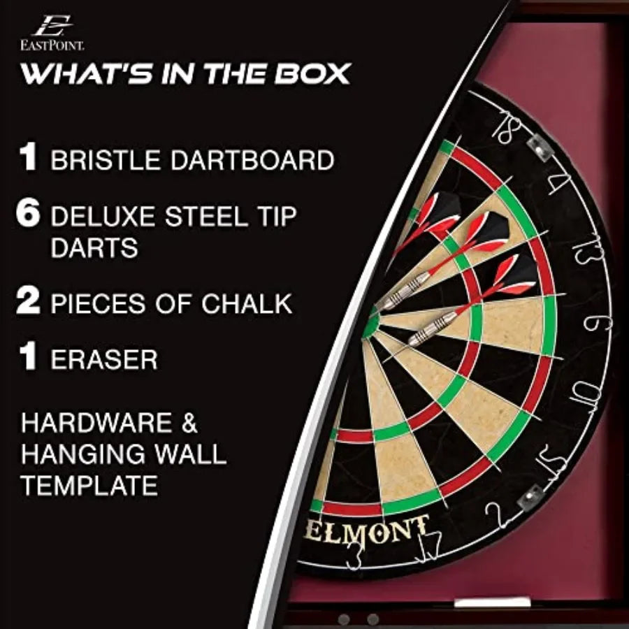 Official Size Dart Board Cabinet Set With Easy Assembly Deluxe Darts Included
