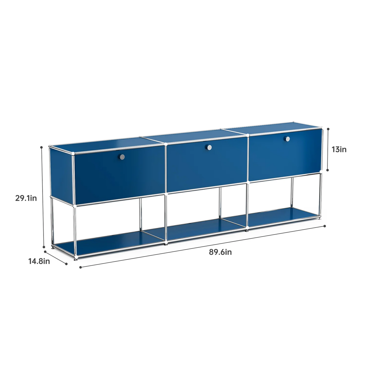 Modern Stainless Steel Storage Cabinet TV Stand Multi Shelf Organizer For Home