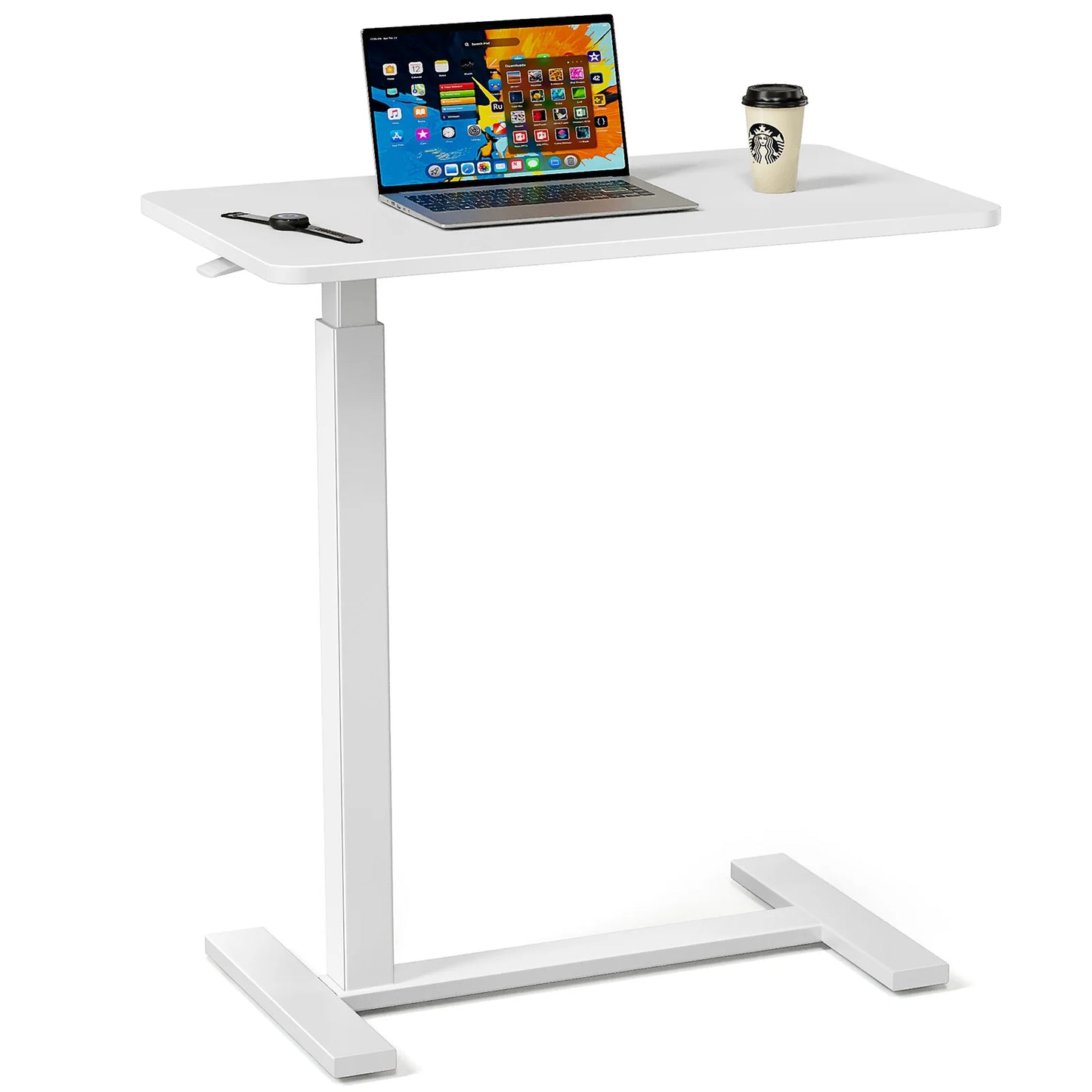 Overbed Bedside Sofa Table With Adjustable Height Desk