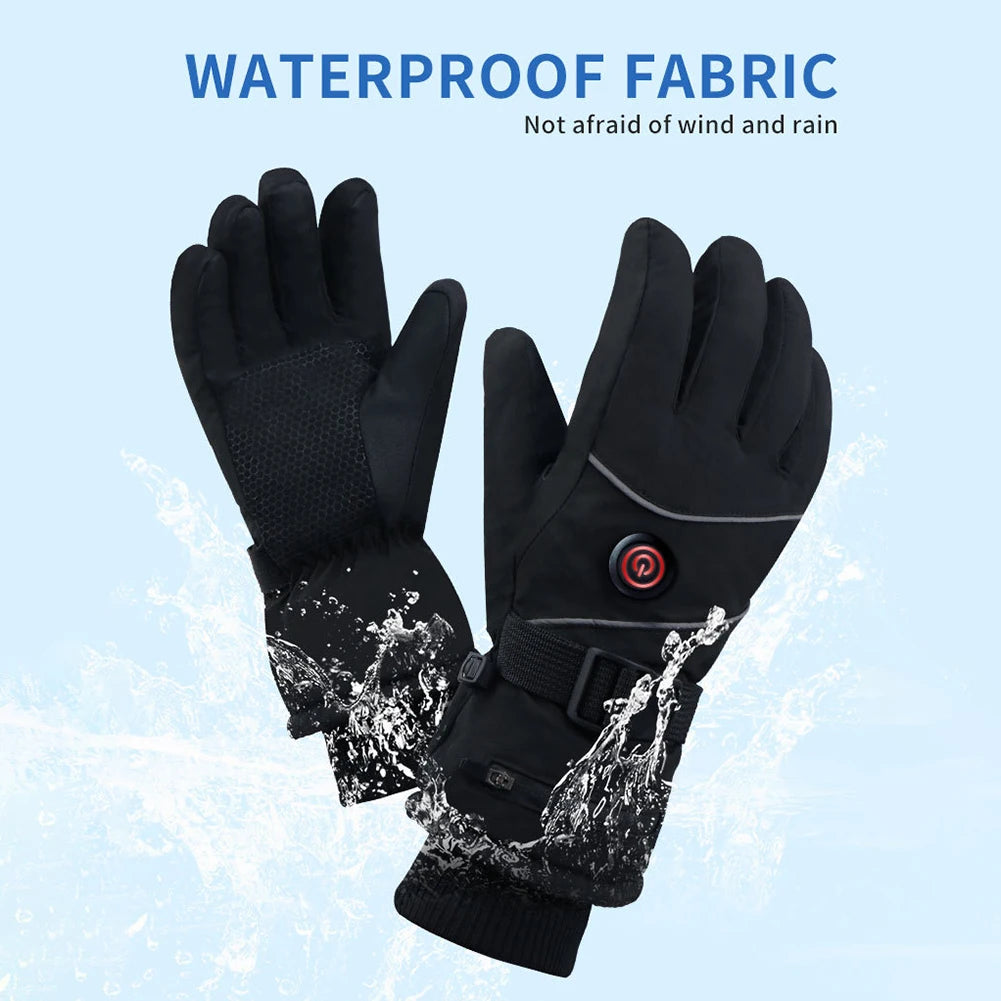Heated Touch Screen Gloves 3 Heat Levels DC Rechargeable