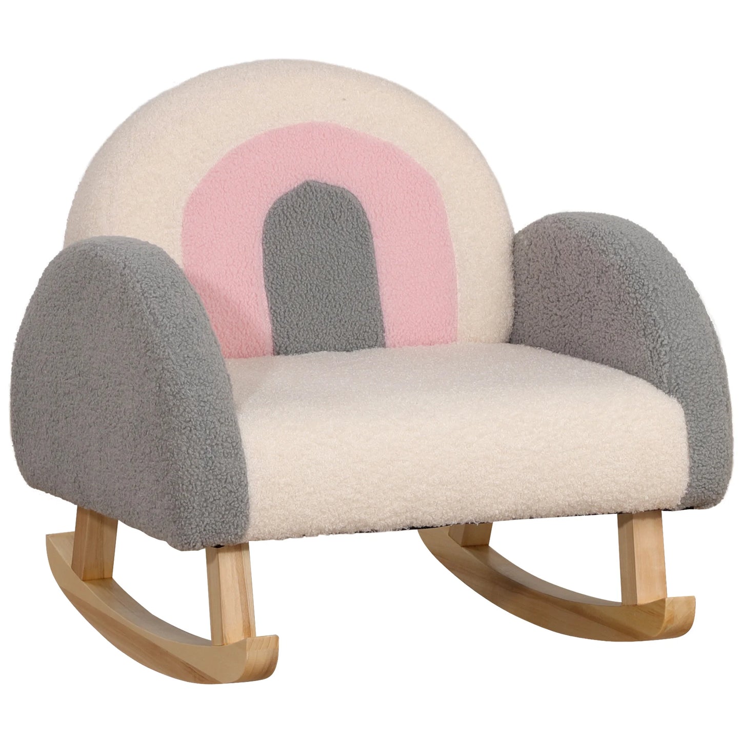 Rocking Toddle Sofa Chair Gray For Nursery Playroom And Bedroom