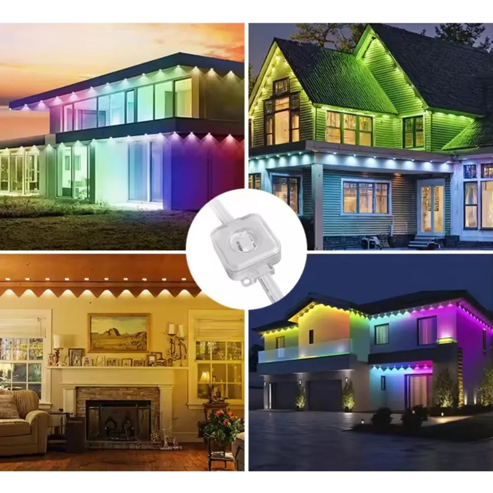 IP67 Waterproof Outdoor String Lights With App Remote Control And Music Sync