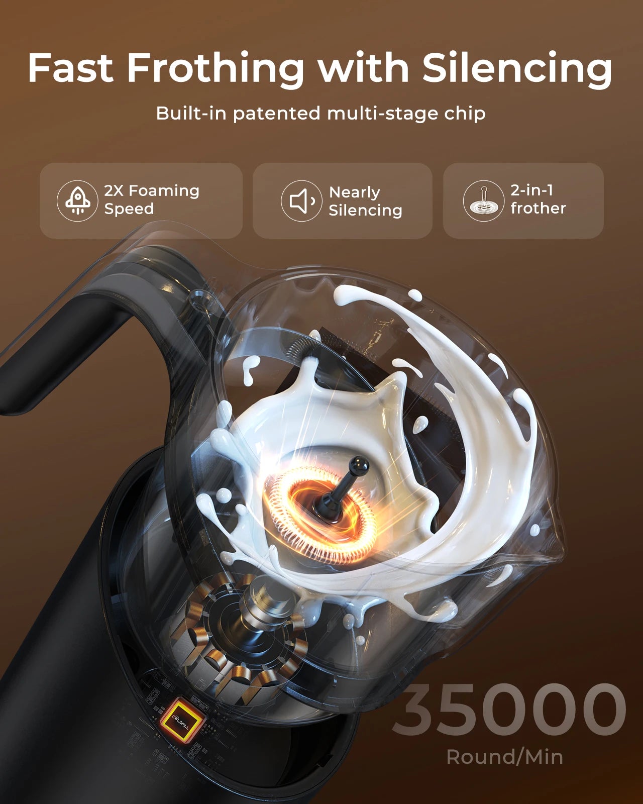 Milk Frother And Steamer 8 In 1 Electric Frother For Coffee 400ml Detachable