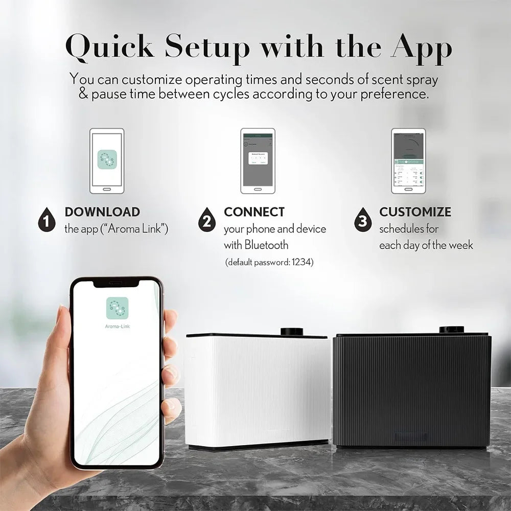 Namste 4000m3 Fragrance Diffuser App Controlled Smart Timing For Home Hotel Spa