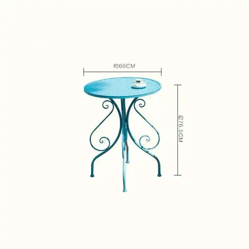 European Minimalist Iron Patio Furniture Outdoor Table And Chair Set