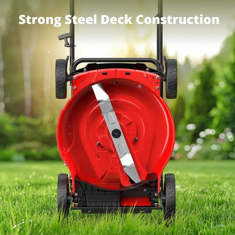 21-Inch Gas Lawn Mower with B&S Engine, 3-in-1 (Bag/Mulch/Rear Discharge), Self-Propelled, 6 Cutting Heights, Durable Steel