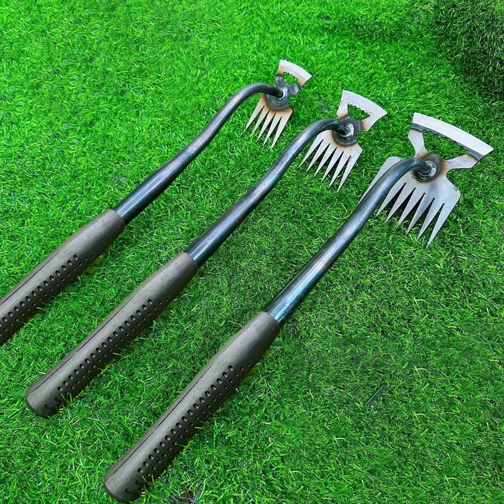 Multifunctional Garden Rake And Hand Weeder Weed Puller For Soil Loosening